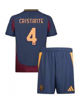 Billige AS Roma Bryan Cristante #4 Tredjedraktsett Barn 2024-25 Kortermet (+ Korte bukser)